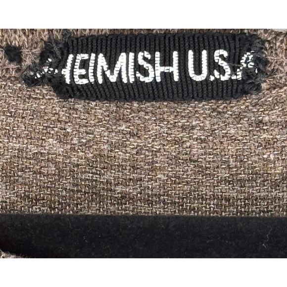 Heimish USA Striped Sleeve Henley Brown Lightweight Sweater Tunic Top M - Picture 7 of 9